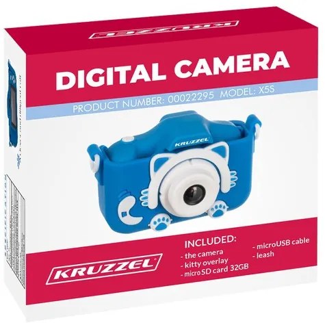 Digitális fényképezőgép, kék Kruzzel AC22295