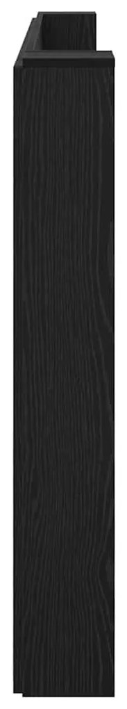 Fejtámla polcokkal Fekete tölgy 200 x 15 x 103,5 cm Faanyag