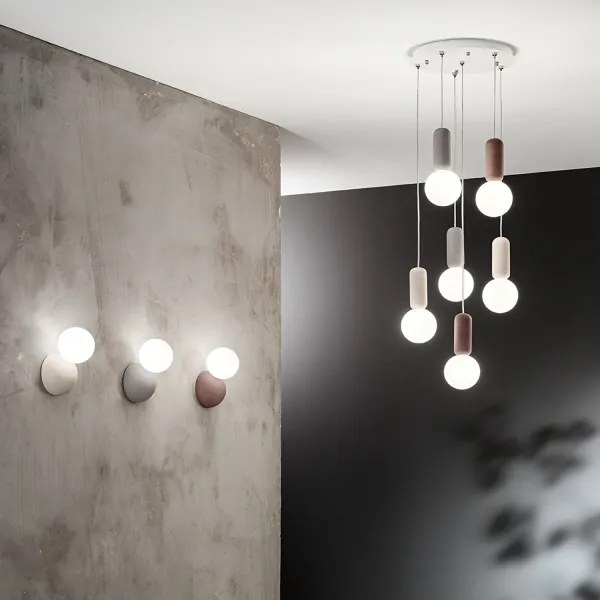 Ondaluce - ROCK fali lámpatest 1xG9/7W/230V beton/fehér