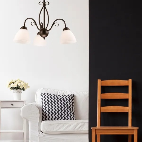 Csillár láncon ADELLE 3xE27/60W/230V