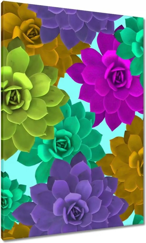 Vászonkép 70x100 Színes virágok Virágok