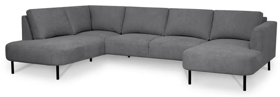 Sötétszürke sarokkanapé (bal oldali-U alakú) Hero – Scandic