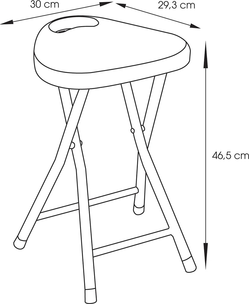 Aqualine, Fürdőszobaszék 30x46,5x29,3 cm, fehér, CO75