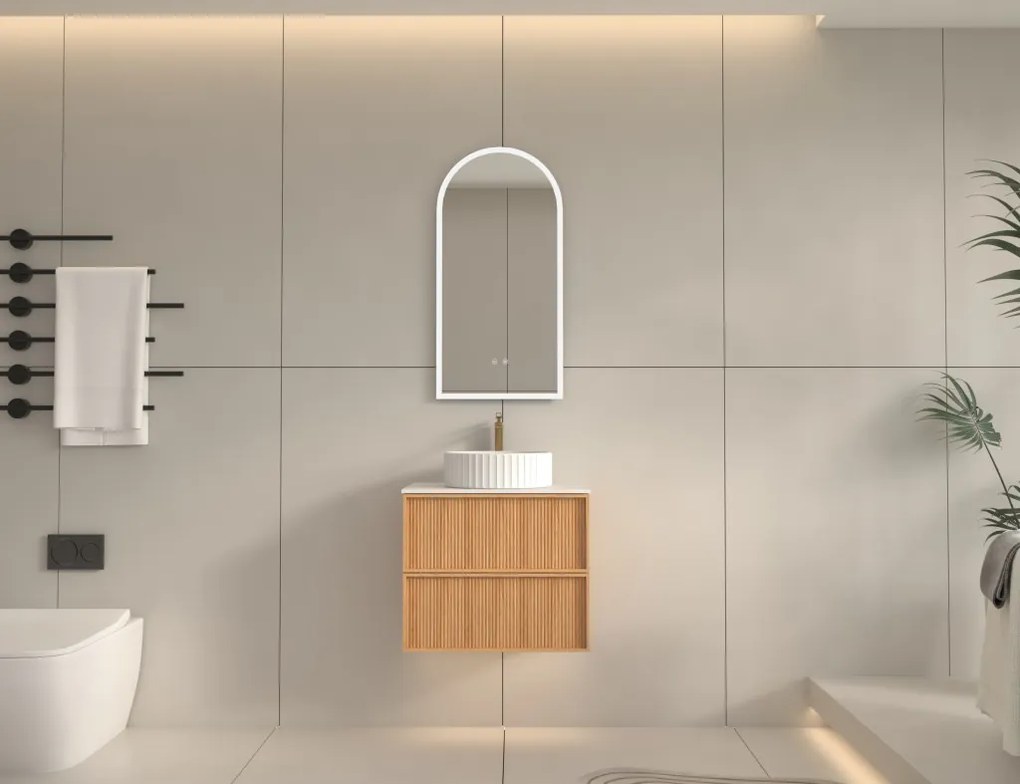 AREZZO design SAVONA 60 cm-es Fürdőszoba alsószekrény 2 fiók, tölgy