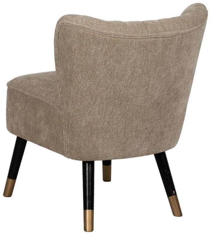 Bézs zsenília fotel Glam – Ixia