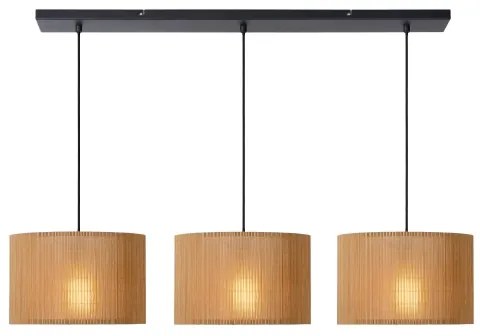 Lucide 03429/03/30 - Csillár zsinóron MAGIUS 3xE27/40W/230V bambusz