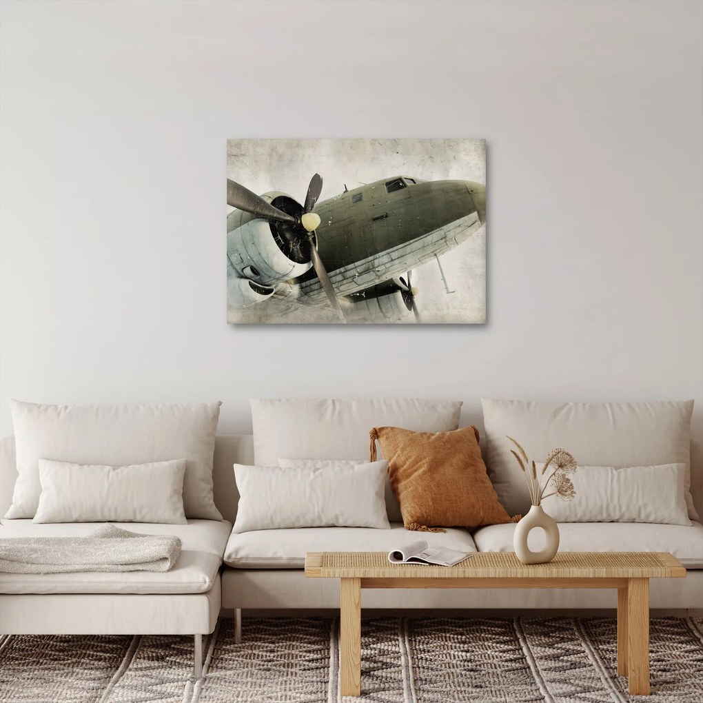 Kép - Régi légcsavaros repülőgép (70x50 cm)