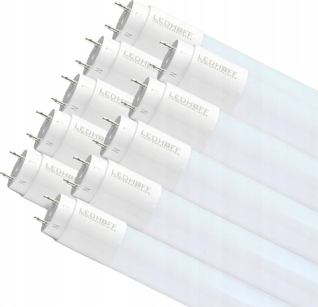 Led fénycső 60cm 9W 18W Hideg Cső 900lm lámpatestekhez x10 db