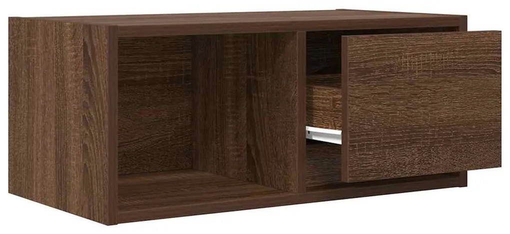 barna tölgy színű szerelt fa TV-szekrény 60x31x25,5 cm