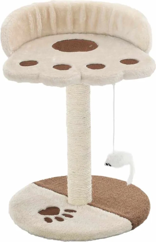 vidaXL bézs/barna macskabútor szizál kaparófával 40 cm
