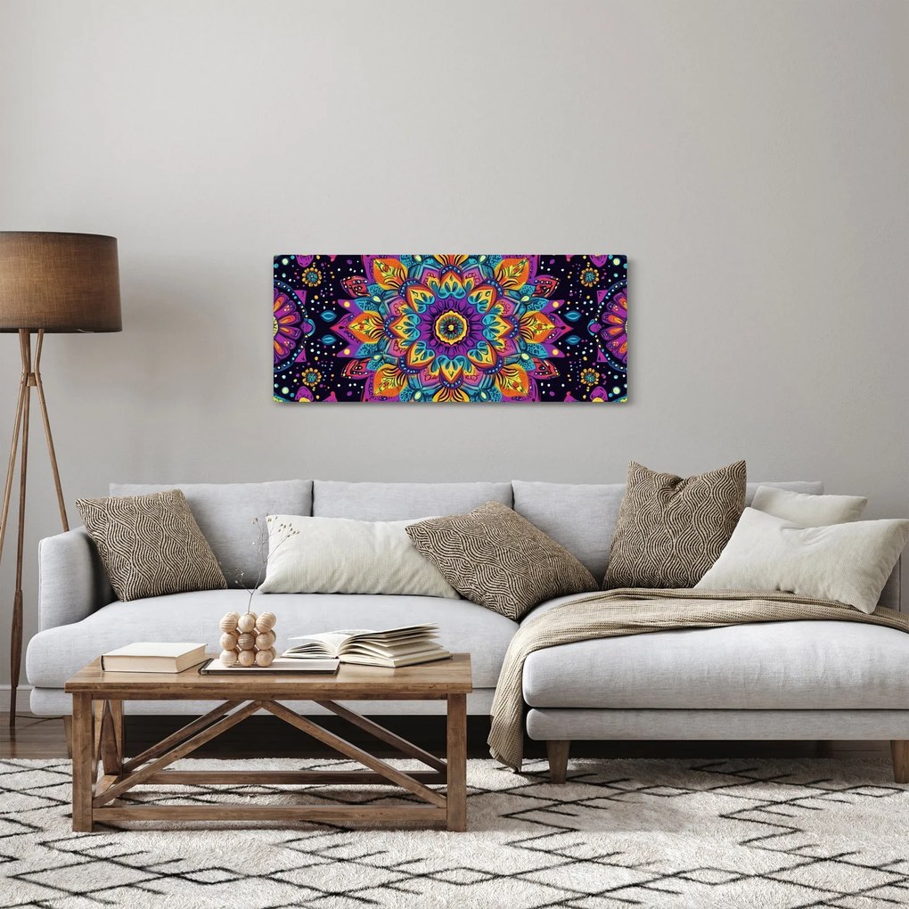 Kép - Kaleidoszkópos mandala (120x50 cm)