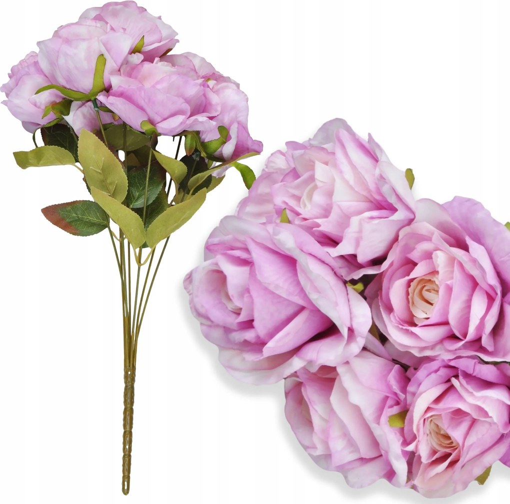 Műrózsa 7 Virág Rózsa Csokor Nád Csokor Dekoráció 44CM