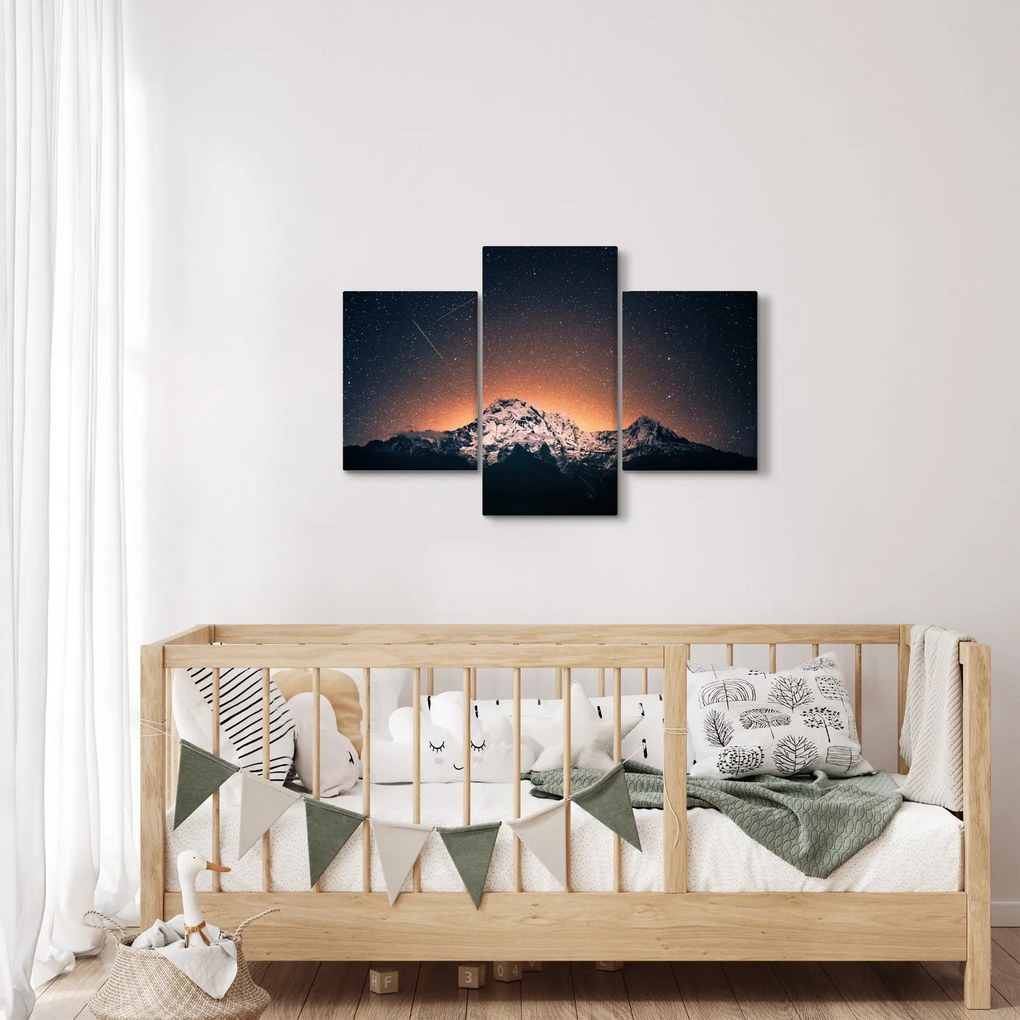 Egy éjszakai égbolt és a hegy képe (90x60 cm)