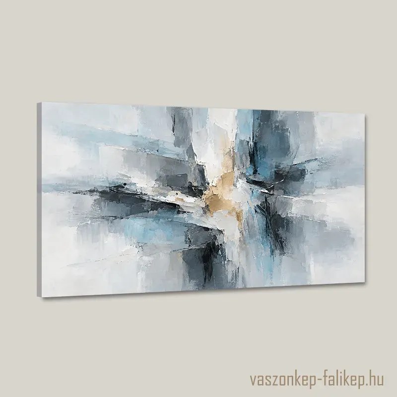 Jégkék Találkozás vászonkép – prémium részletek 40x23 cm