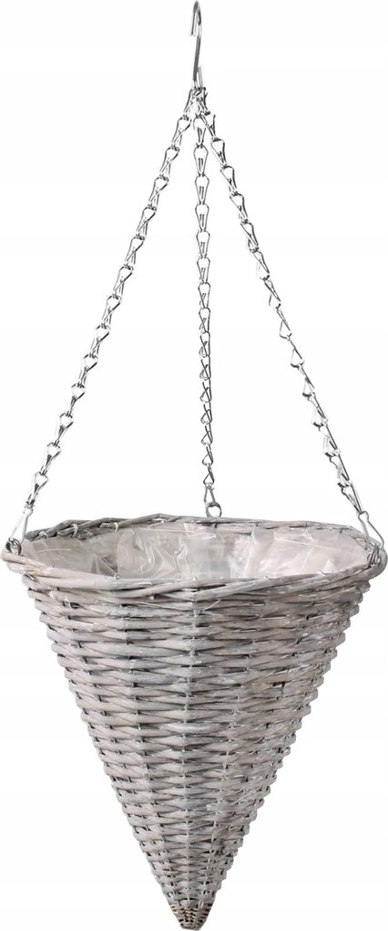 Szürke Fonott Virágtartó Kosár Kúpos 28x28x32/68 cm YDL-180364.SZ