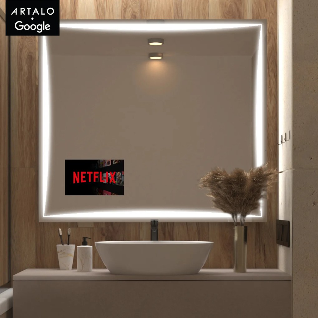 SMART tükör LED világítással M5 prémium + SmartScreen with Google TV