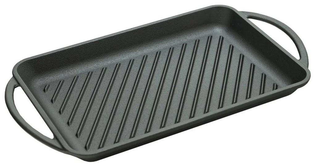 Cattara 13062 Grill serpenyő fogantyúval öntöttvas, 33 x 21,5 cm