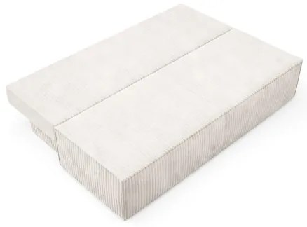 Kihúzható, tárolóval ellátott háromszemélyes TERAMO kanapé, bézs