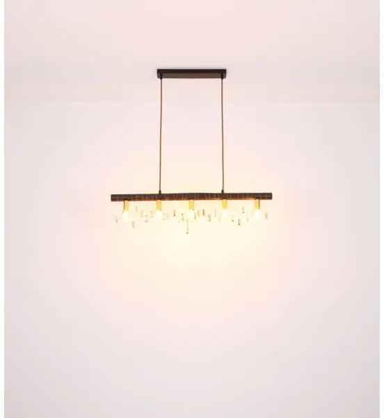 Globo 15532-5HB - KIRA függőlámpa kábellel 5xE14/40W/230V fekete