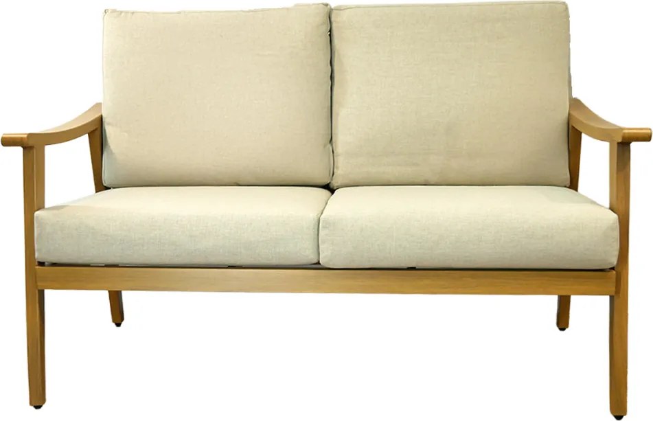 "TIRANA" ALUMÍNIUM KERTI BÚTORSZETT (KANAPÉ + 2 FOTEL + ASZTAL) – BÉZS, BÉZS PÁRNÁKKAL 9538