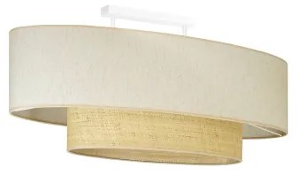 Duolla - Felületre szerelhető csillár DOUBLE OVAL NATURE 2xE27/15W/230V krémes/bézs
