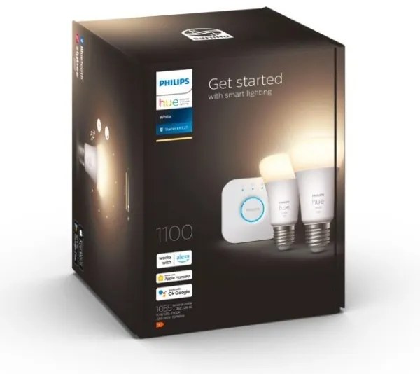 Alapkészlet Philips Hue WHITE 2xE27/9,5W 2700K + Hue bridge