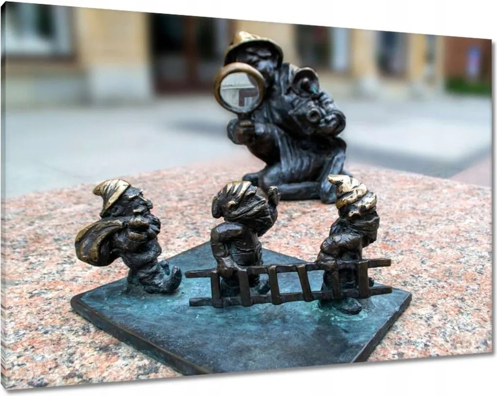 Vászonkép 100x70 Wroclaw törpék
