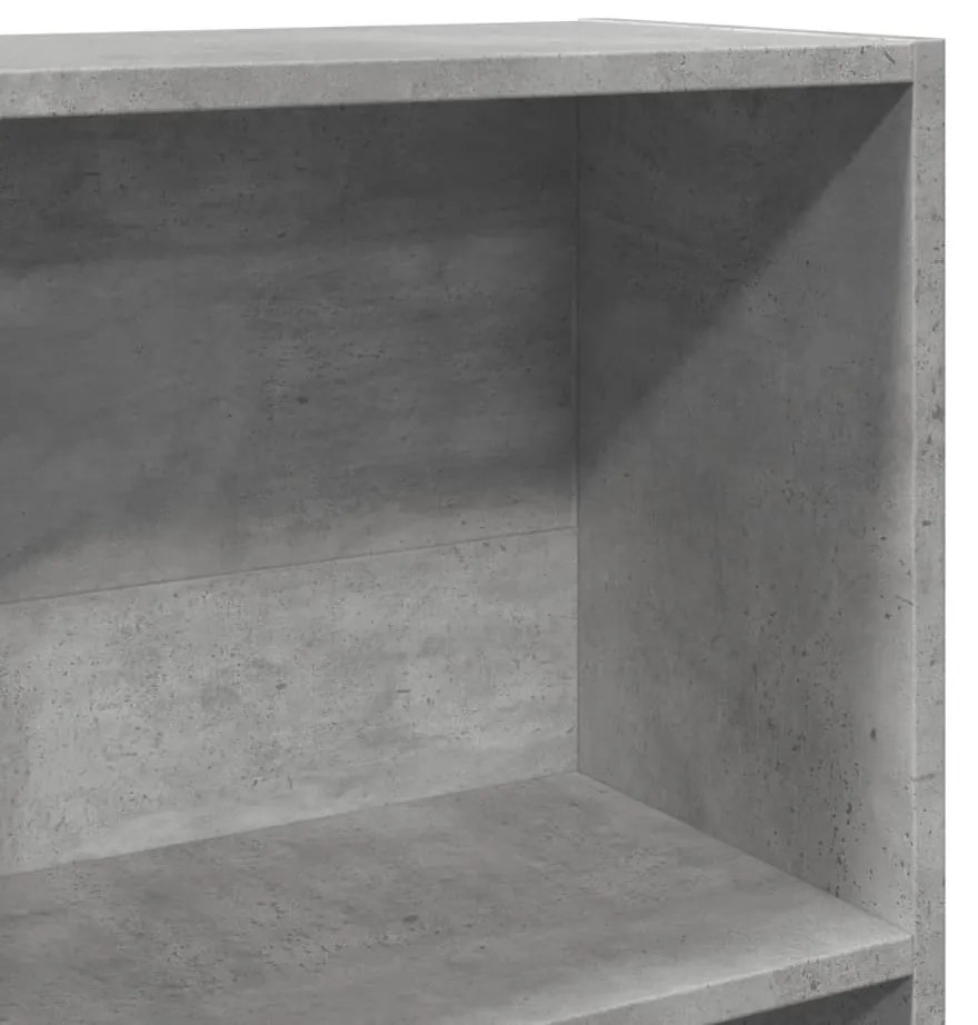 betonszürke szerelt fa könyvespolc 40 x 24 x 143 cm