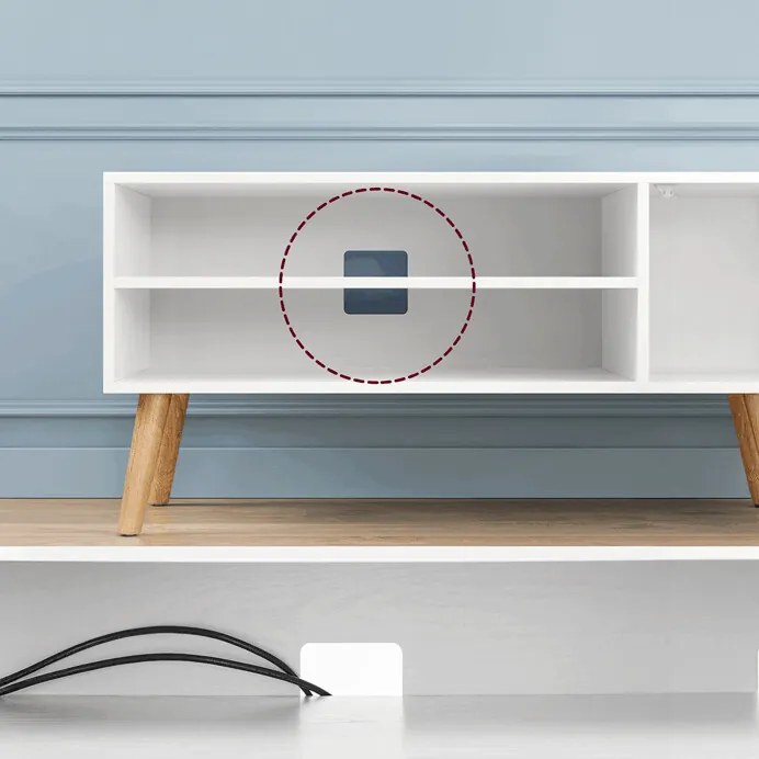 TV-állvány 120 × 40 × 49 cm, MDF, fehér AKF-E1146 WT