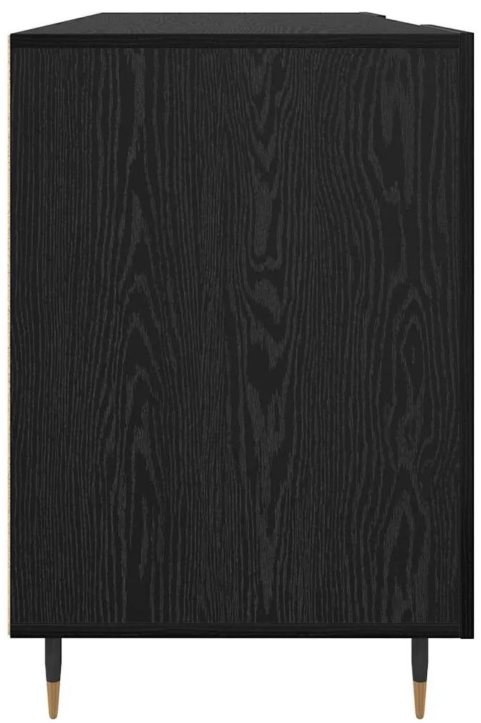 Asztal polcokkal tárolóval Musta tammi 140 x 50 x 75 cm Faanyag