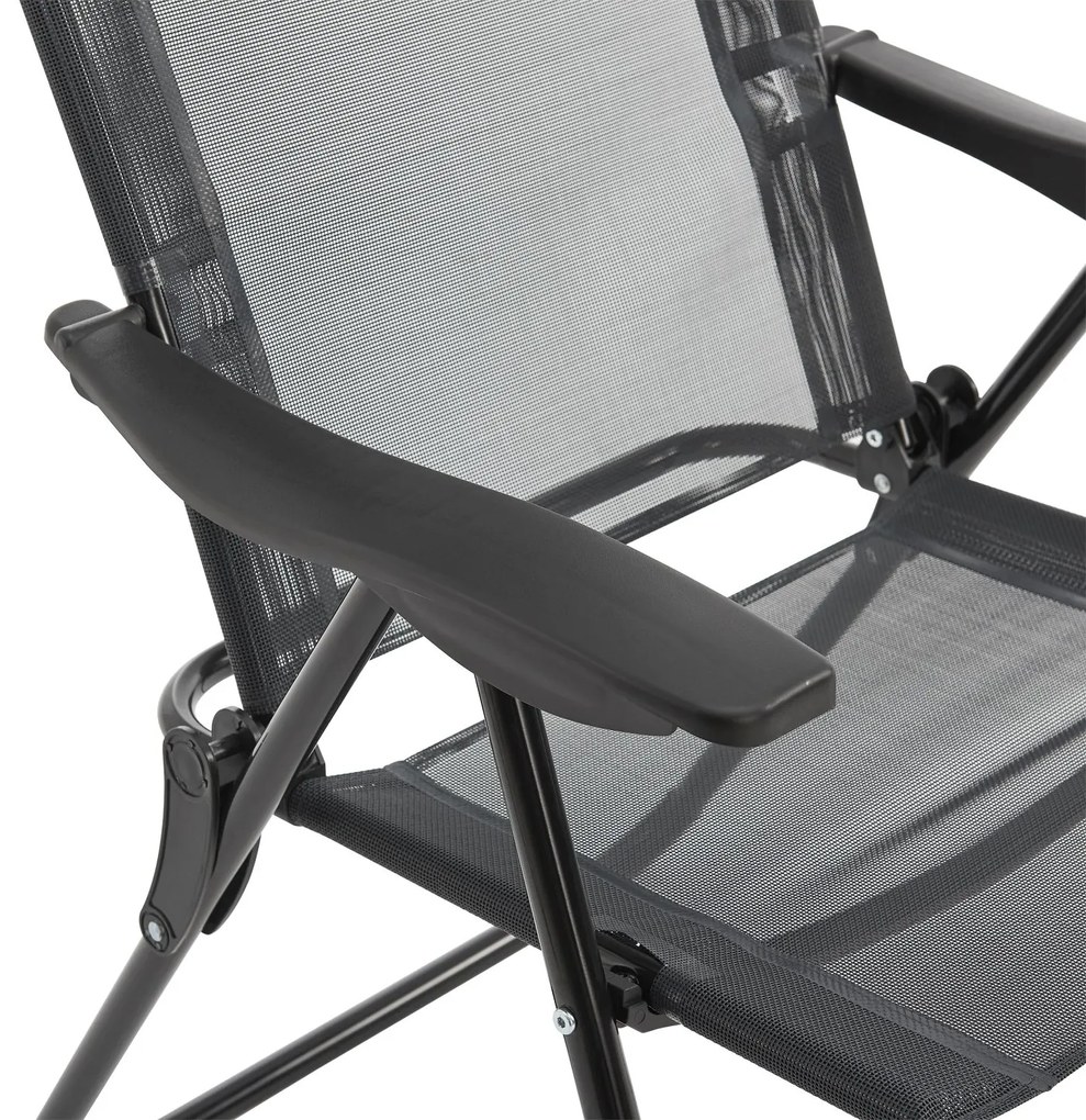 Torri kempingszék (2 db) állítható háttámlával - antracit