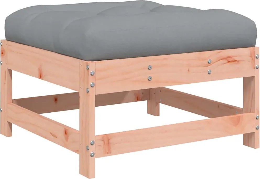 vidaXL tömör duglászfenyő kerti lábzsámoly párnákkal