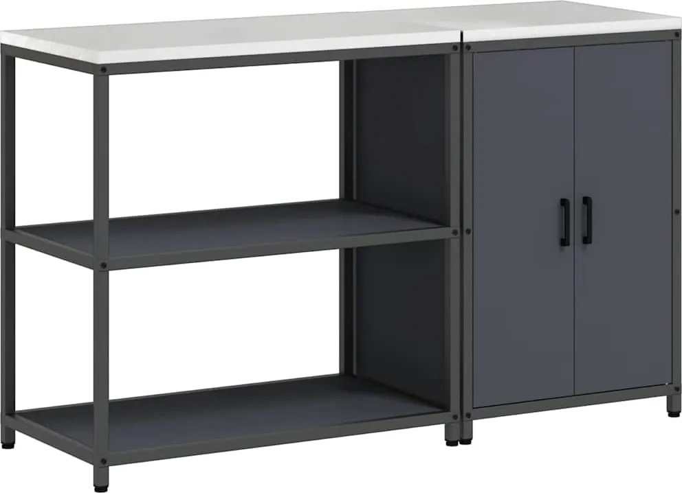 vidaXL Konyhai Tároló Készlet 2 pcs Antracit Hidegen hengerelt acél