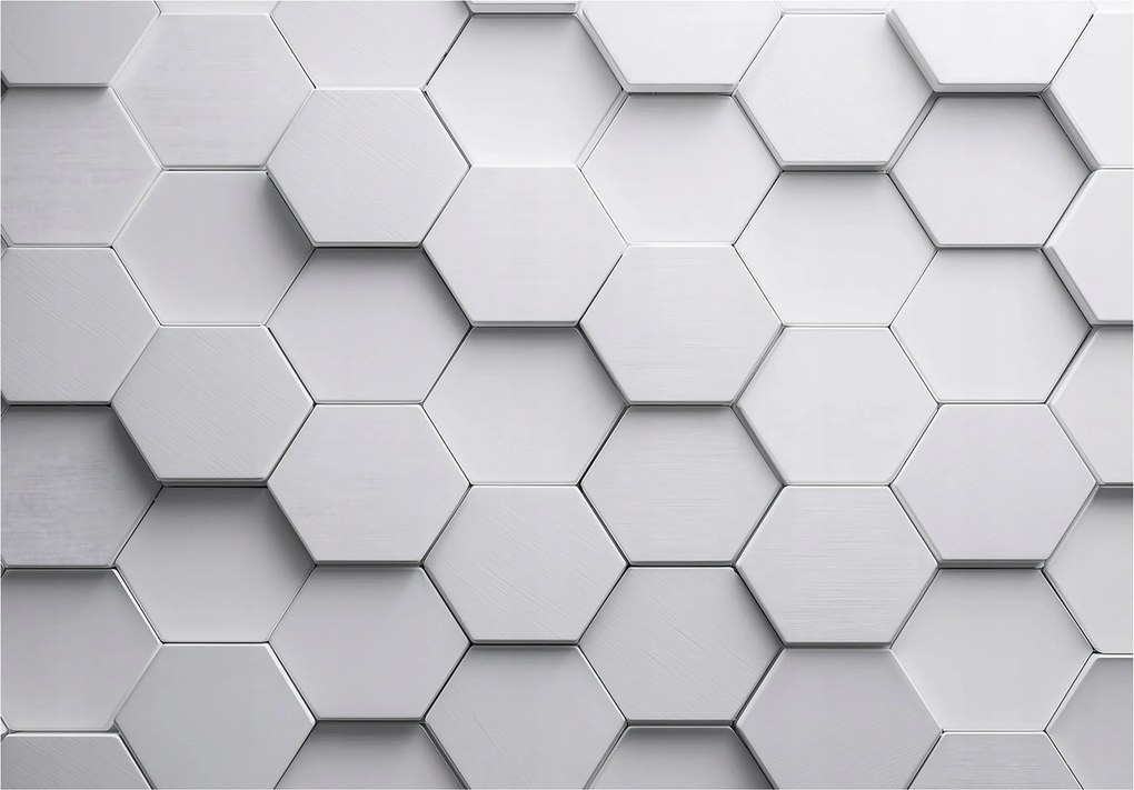 Gyerek Fotótapéta Hexagonok 3D Gaming Szürke Gyerek Tapéta 200x140