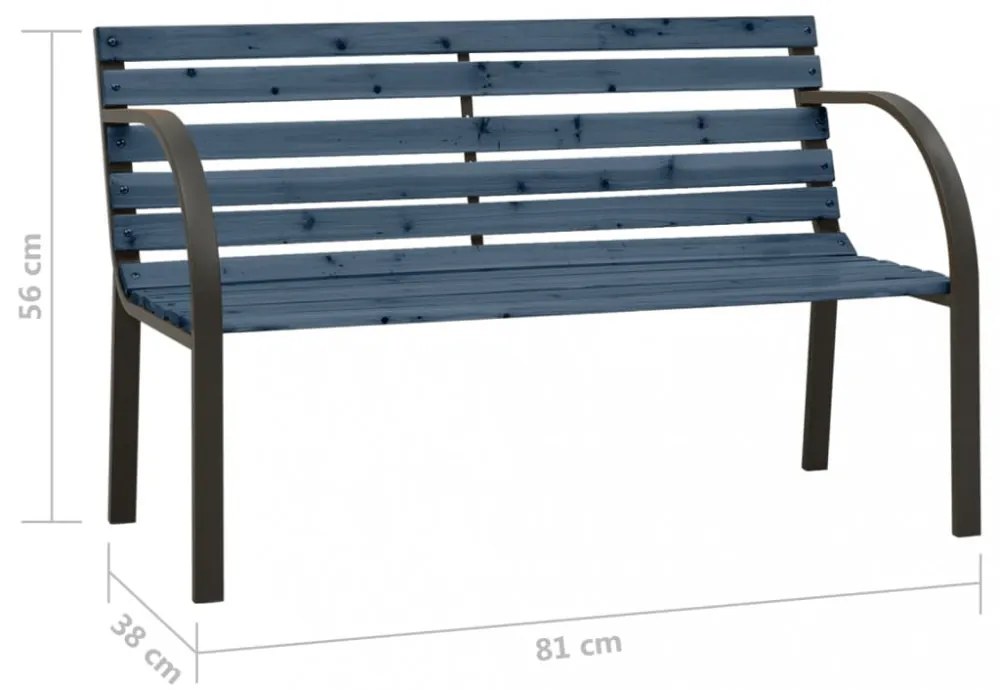 szürke kínai fenyőfa kerti pad gyermekeknek 81 cm