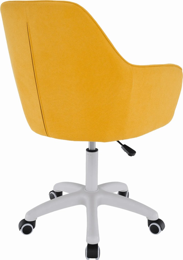 Irodai szék, szövet sárga/fehér, SANTY