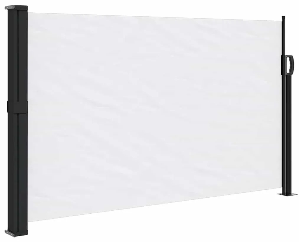 fehér behúzható oldalsó napellenző 120 x 600 cm
