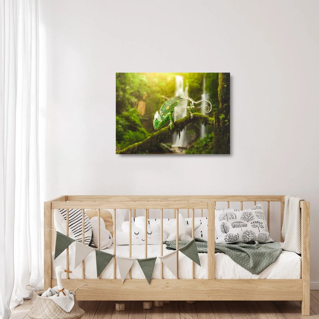 Kaméleon képe (üvegen) (70x50 cm)
