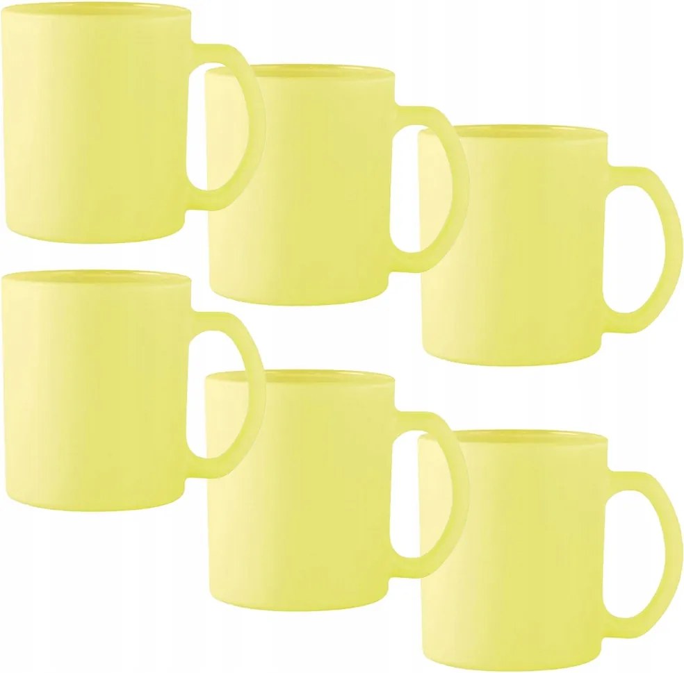 6 db-os kerámia bögre szett 300 ml Glasmark Sonia matt sárga