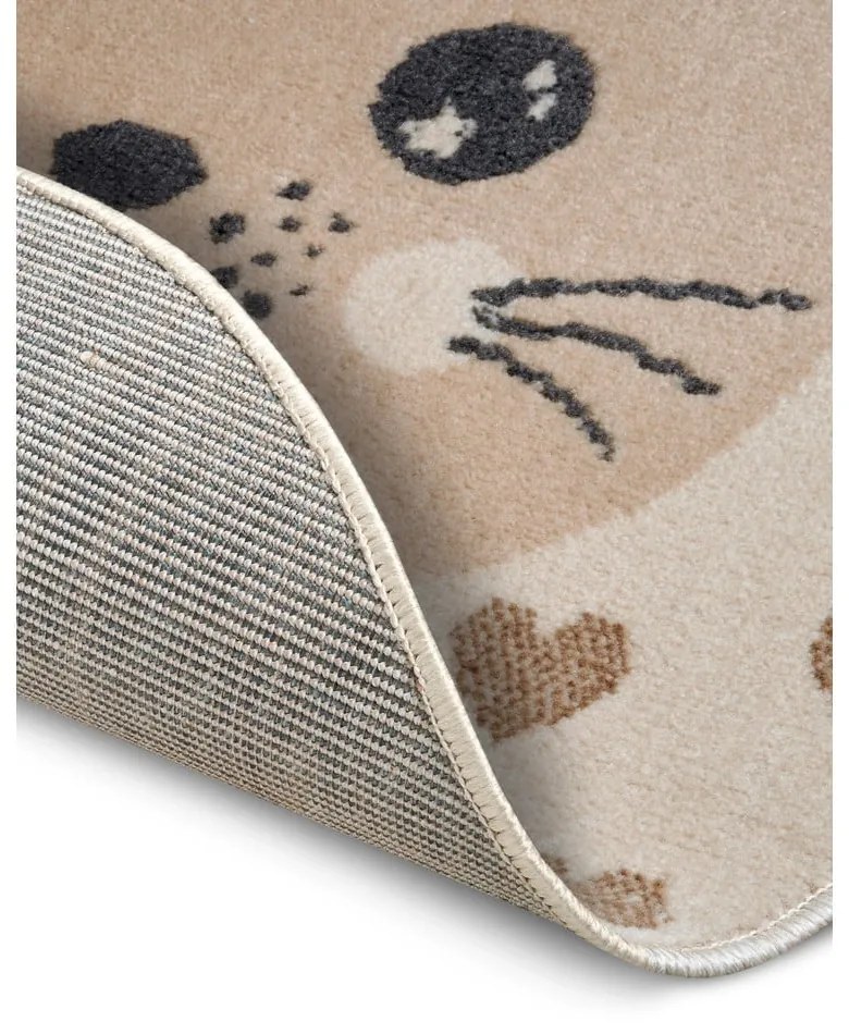 Bézs gyerek szőnyeg ø 100 cm Cat – Hanse Home