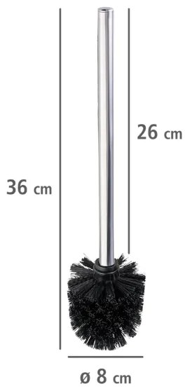 WENKO 24089800 - WC-kefe 8x35 cm rozsdamentes acél/ezüst/fekete