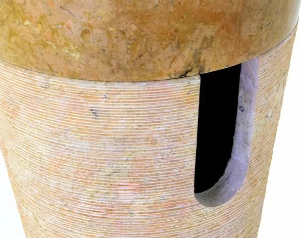 DIVERO Mosdókagyló márvány VINCENZA Ø40