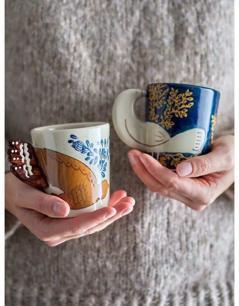 Kék agyagkerámia bögre 260 ml Hezha – Bloomingville