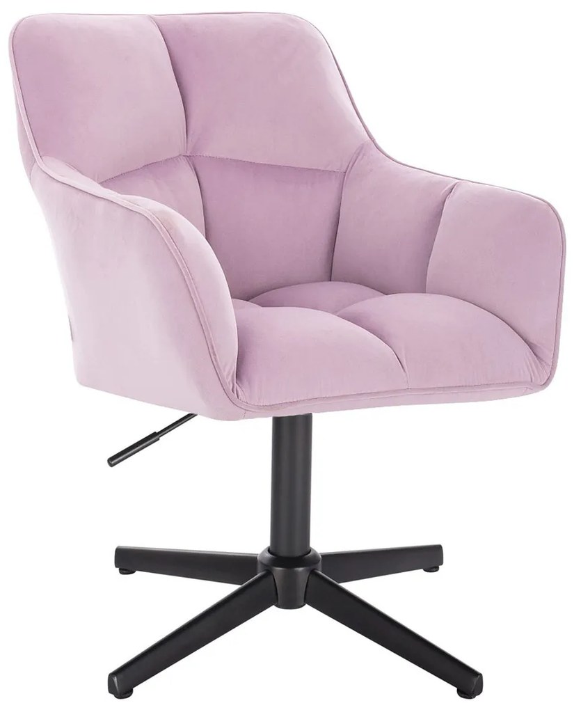 HR550CROSS Halványlila modern velúr szék fekete lábbal