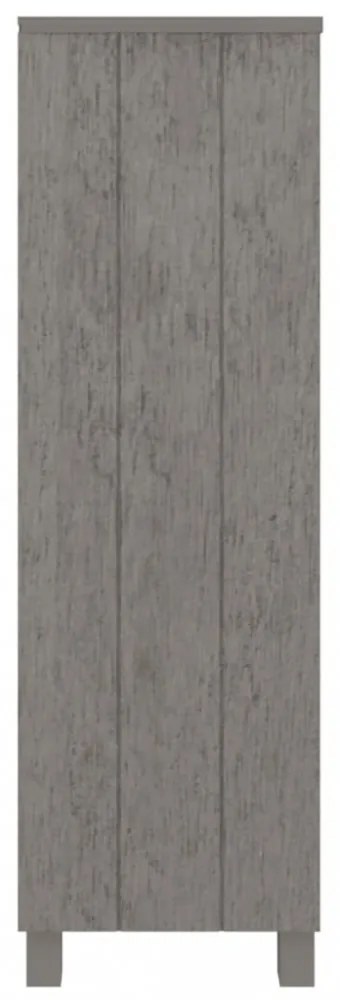 HAMAR világosszürke tömör fenyőfa könyvszekrény 85x35x112 cm