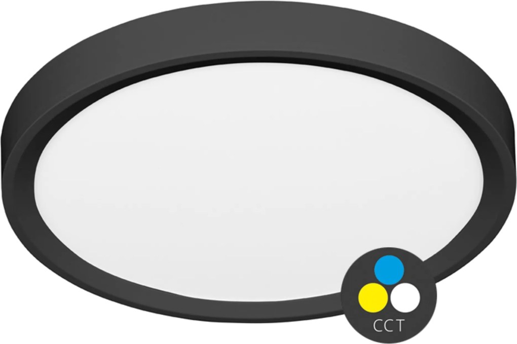 Ecolite Led kör alakú lámpatest 50W 60cm Cct 6000lm IP40 fekete kerettel W007-CCT/50W/C