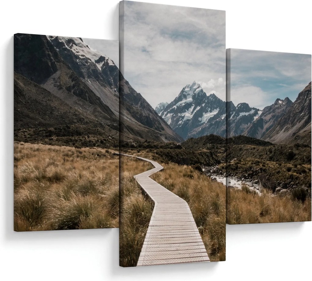 Kép - Sétány a hegységben Mt. Cook (90x60 cm)