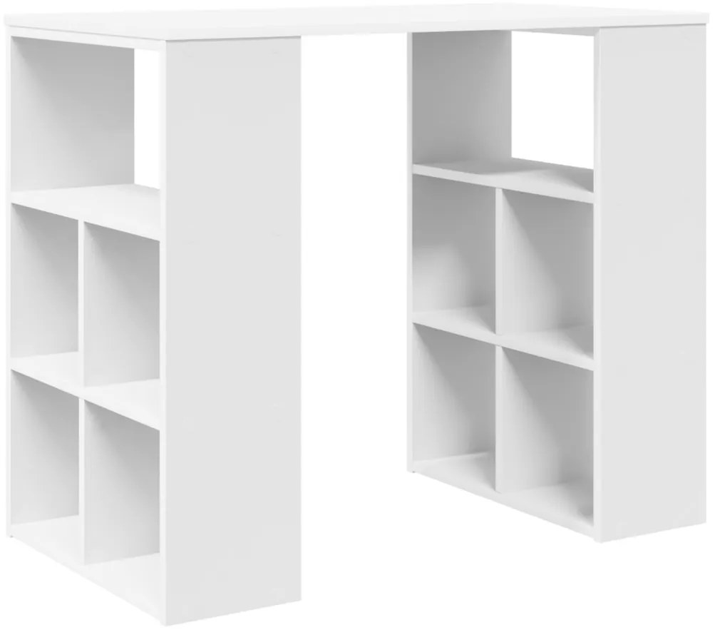Fehér Sarokíróasztal Fehér MDF Közepes Tároló