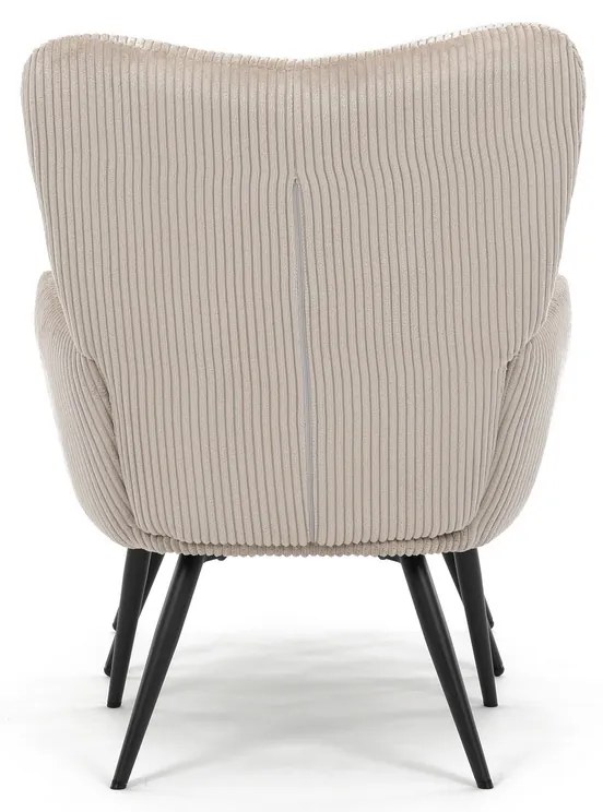 Pihenőfotel lábtartóval L7285 CRM6, krém