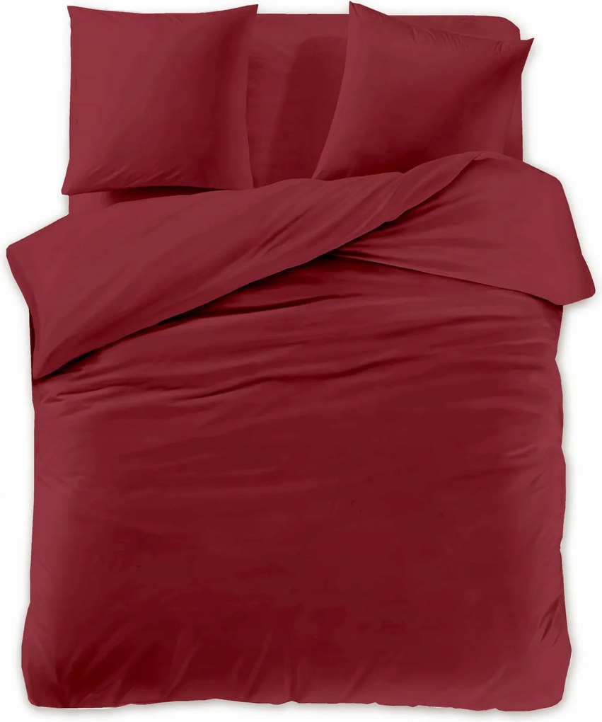 Kétszemélyes ágyneműhuzat garnitúra 140x200 2 párnahuzattal 70x80 Bordó ágyneműhuzat